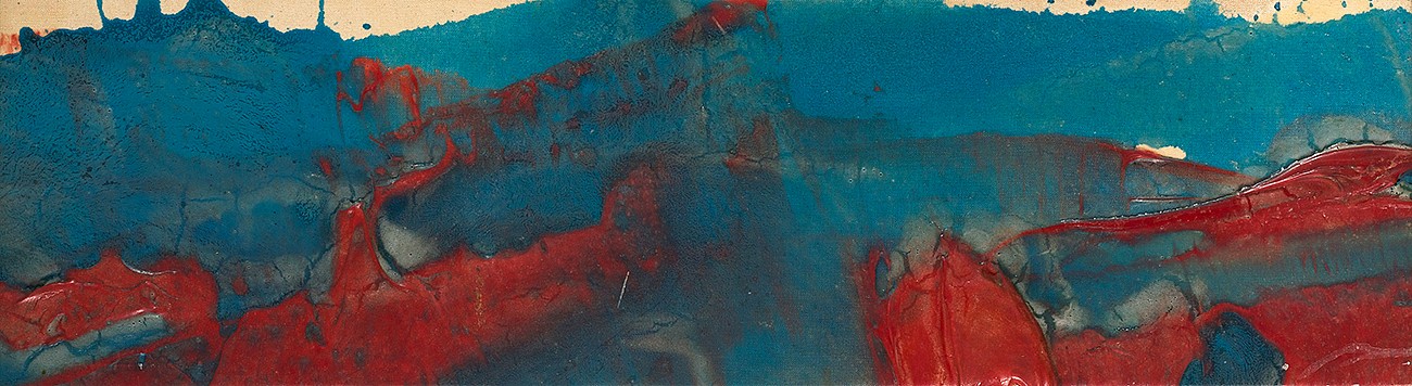 Walter Darby Bannard, Blue Cayou, 1977
Acrylic on canvas, 9 3/4 x 32 in. (24.8 x 81.3 cm)
BAN-00038