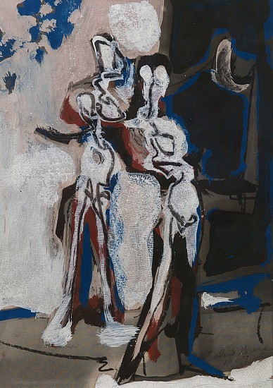 Balcomb Greene, Untitled (couple) | SOLD, 1947
Oil on paper, 12 x 8 1/2 in. (30.5 x 21.6 cm)
SOLD
BGR-00007