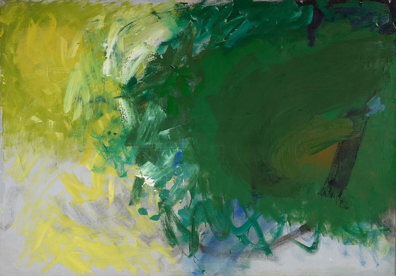 Yvonne Thomas, May Green | SOLD, 1962
Oil on canvas, 50 1/8 x 35 in. (127.3 x 88.9 cm)
THO-00013