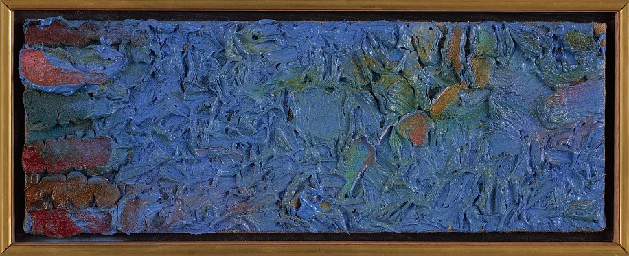 Stanley Boxer, Obliquethornsofnight | SOLD, 1982
Oil on linen, 5 x 14 in. (12.7 x 35.6 cm)
BOX-00077