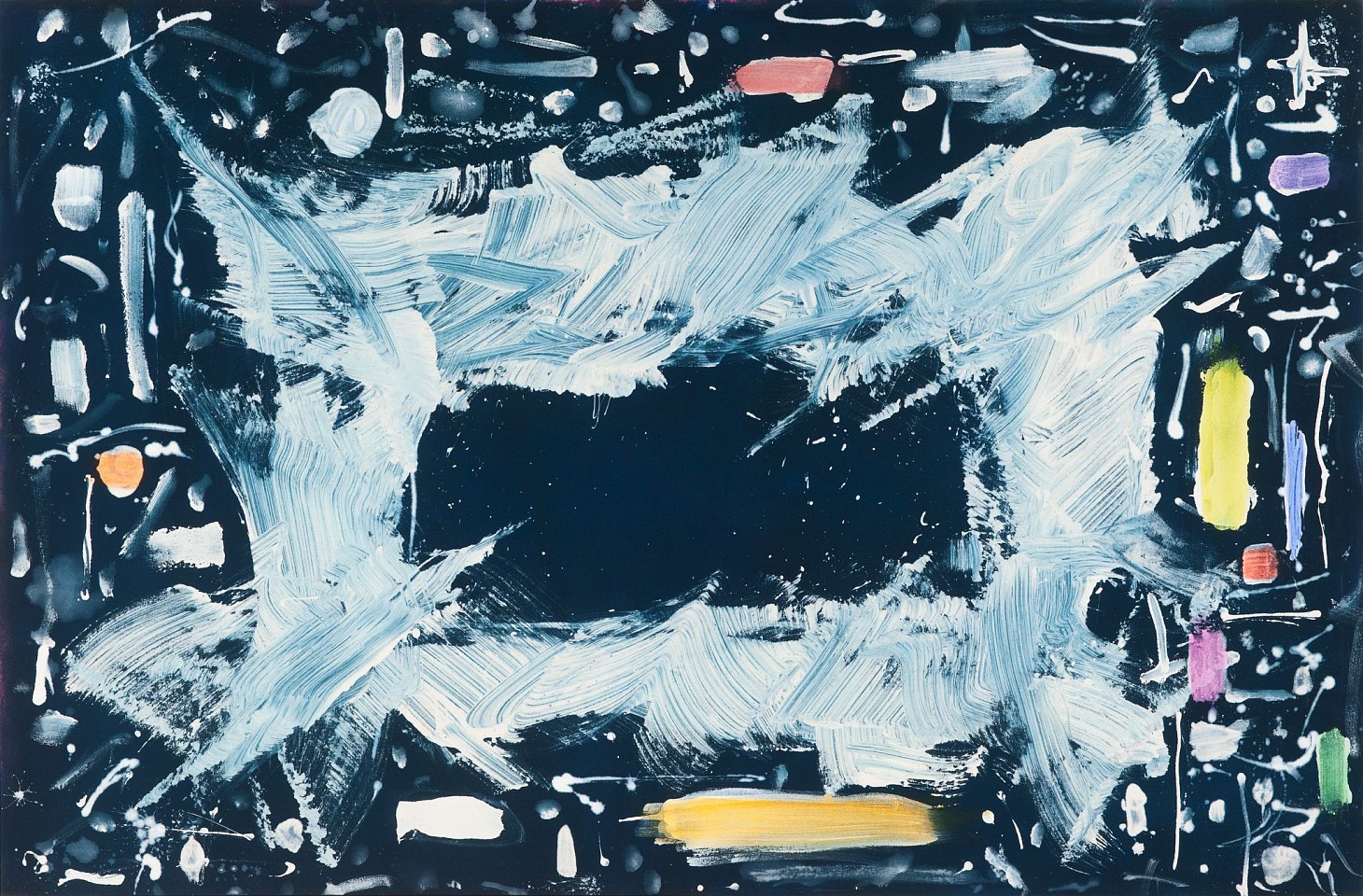 Dan Christensen, Night Dancer Blue, 1999
Acrylic on canvas, 55 x 85 in. (139.7 x 215.9 cm)
CHR-00215