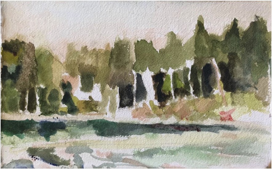 Michael Leigh, Murden Cove, 2018
Watercolor on paper, 7 1/2 x 11 in. (19.1 x 27.9 cm)
NYSSLEI-00002