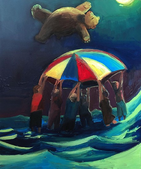 Katie Ruiz, Mid Air Bear, 2019
Oil on canvas, 23 3/4 x 19 7/8 in. (60.3 x 50.5 cm)
NYSSRUI-00001