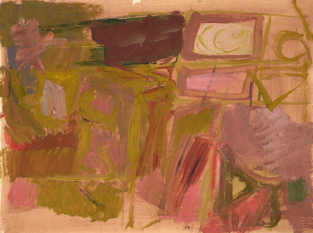 Yvonne Thomas, Untitled | SOLD, 1956
Oil on paper, 18 x 23 3/4 in. (45.7 x 60.3 cm)
THO-00108
