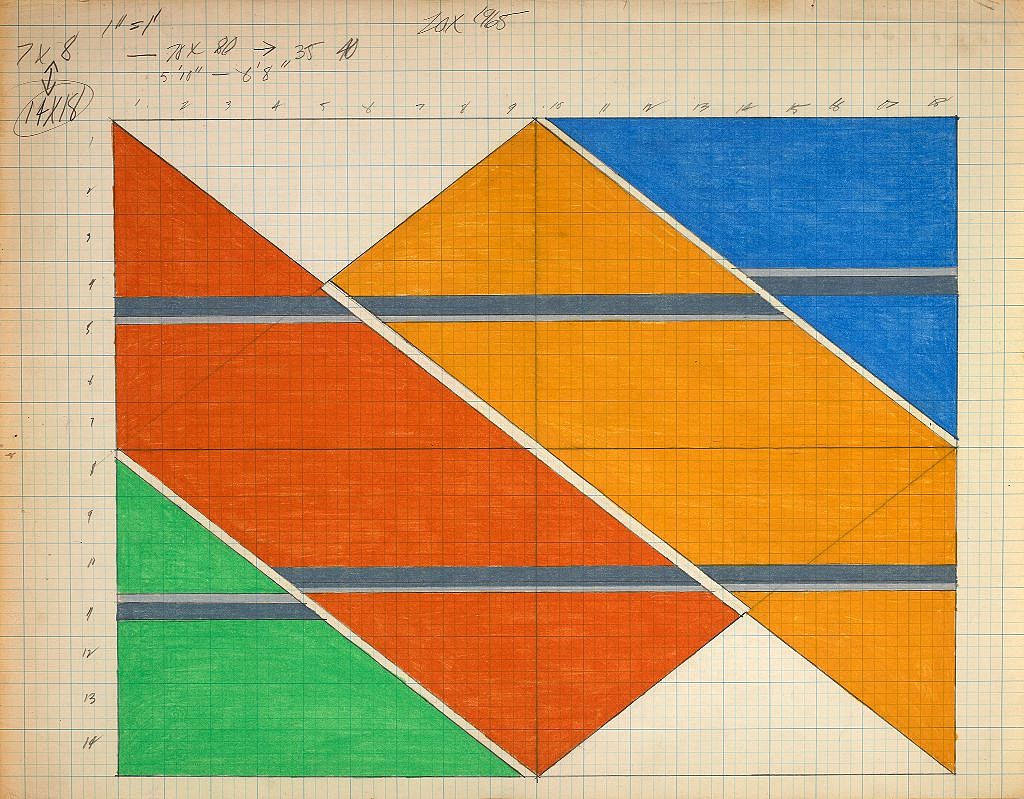 Larry Zox, Untitled, 1965
Colored Pencil & Graphite on Paper, 17 1/8 x 22 in. (43.5 x 55.9 cm)
ZOX-00115
