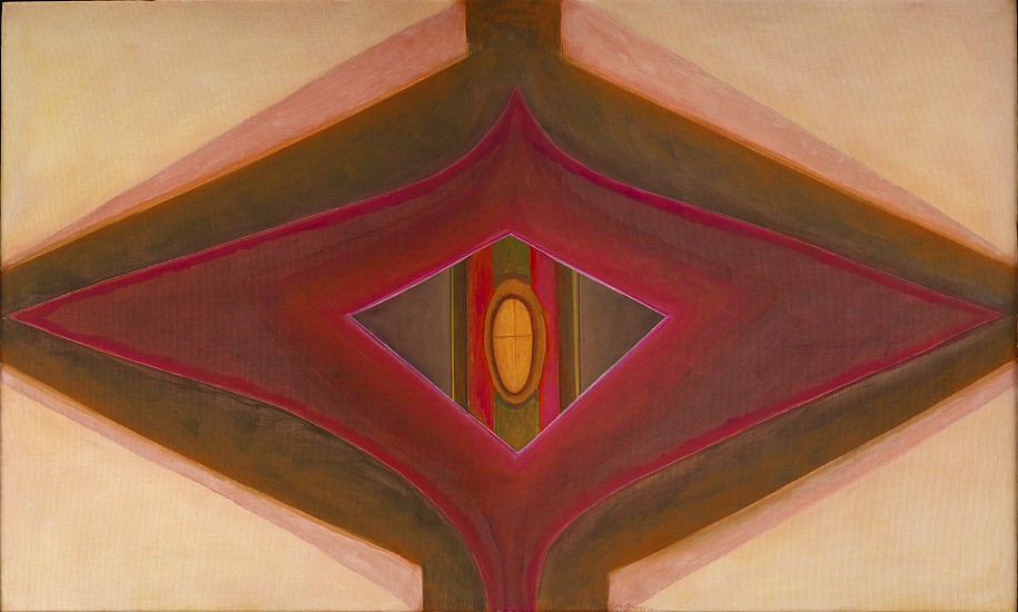 Ida Kohlmeyer, Cloistered | SOLD, 1969
Oil on canvas, 34 1/2 x 57 in. (87.6 x 144.8 cm)
KOH-00001