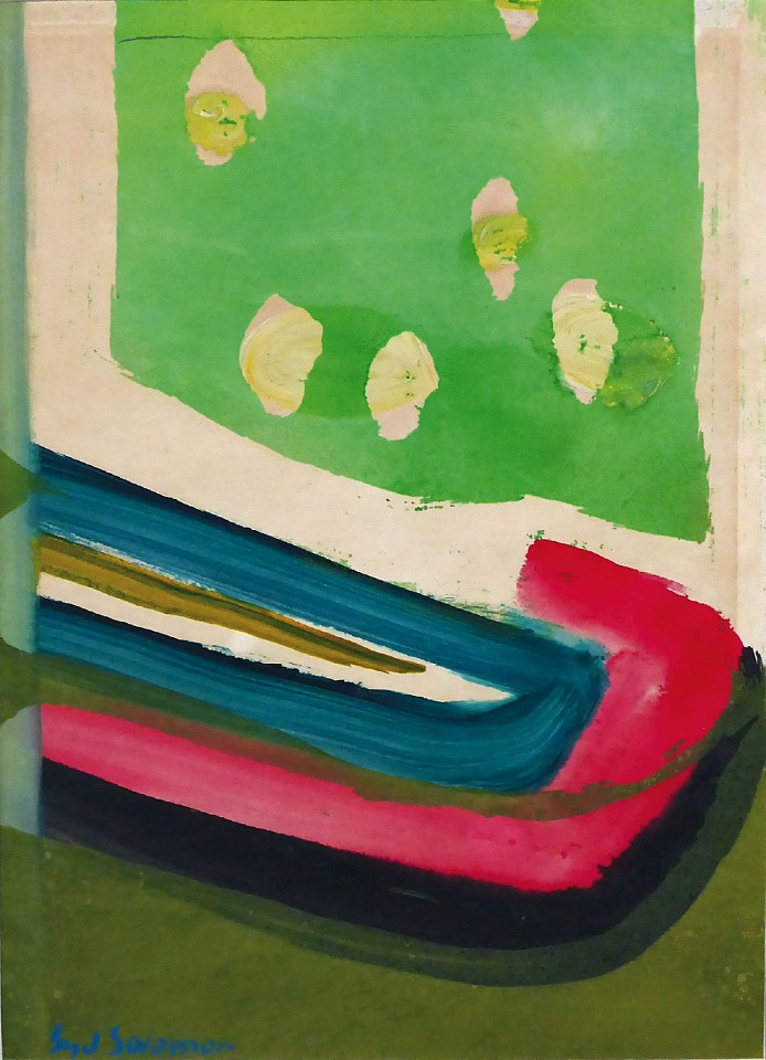 Syd Solomon, Greentrack | SOLD, 1974
Acrylic and aerosol enamel on paper, 16 3/4 x 11 3/4 in. (42.5 x 29.8 cm)
© Estate of Syd Solomon
SOL-00111
