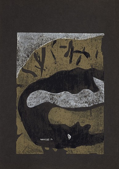 Perle Fine, Untitled, 1954
Woodcut on black paper, 18 x 12 3/4 in.
© A.E. Artworks
FIN-00119