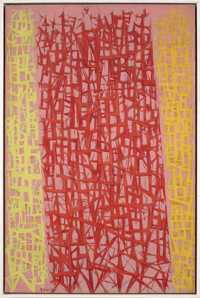 Meyers Rohowsky, Red Yellow Structures, c. 1955
Oil on canvas, 30 x 20 in. (76.2 x 50.8 cm)
ROH-00005