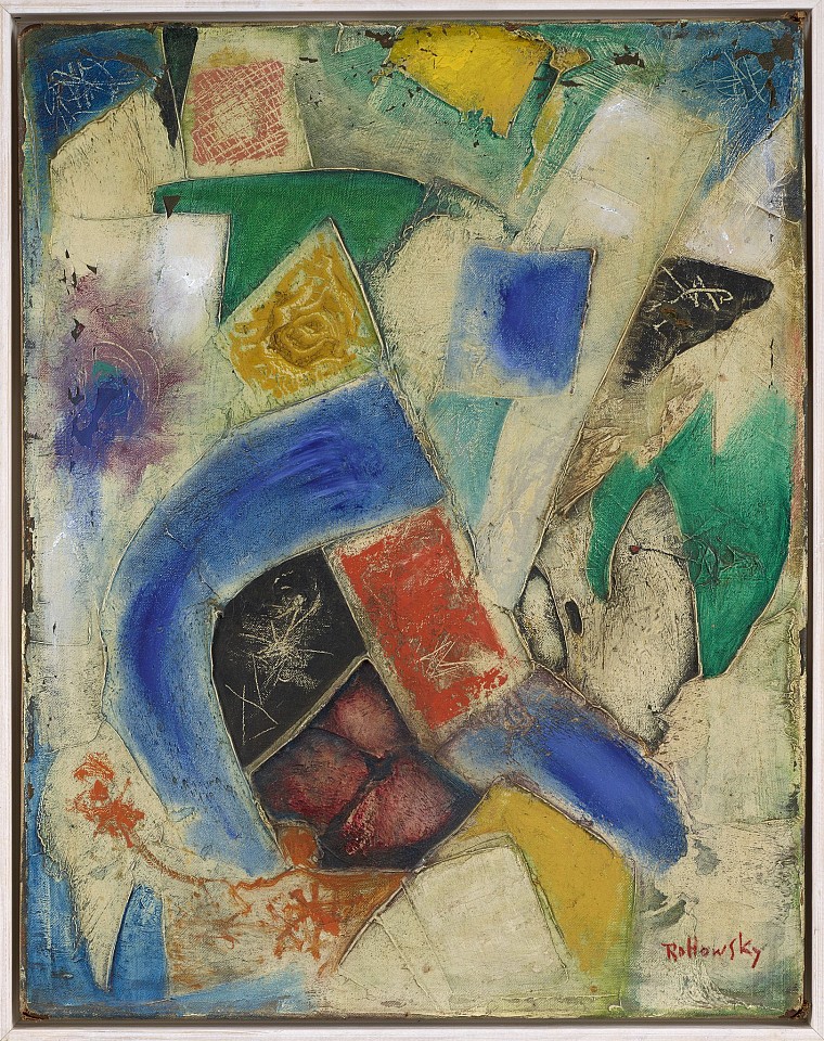 Meyers Rohowsky, Gestural Abstraction, c. 1945
Oil on canvas board, 20 x 16 in. (50.8 x 40.6 cm)
ROH-00006