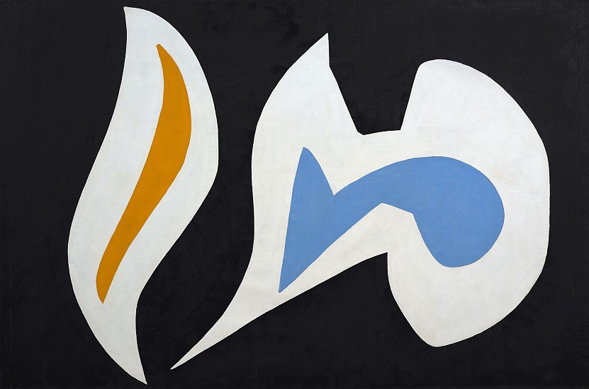 Edward Zutrau, Two White Shapes | SOLD, 1956
Oil on canvas, 43 x 65 in. (109.2 x 165.1 cm)
ZUT-00043