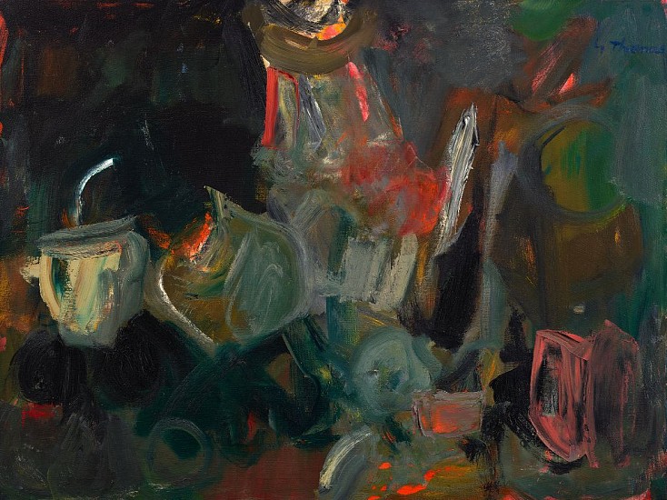 Yvonne Thomas, Still Life, 1955
Oil on linen, 30 1/8 x 40 in. (76.5 x 101.6 cm)
THO-00067