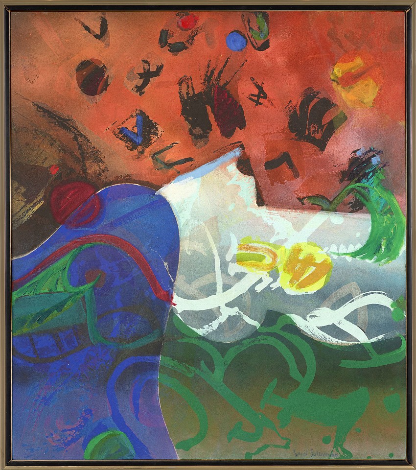 Syd Solomon, Ponday, 1980
Acrylic and aerosol enamel on canvas, 40 x 35 in. (101.6 x 88.9 cm)
SOL-00211