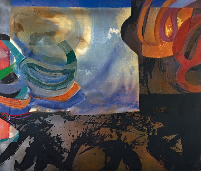 Syd Solomon, Duality, 1980
Acrylic and aerosol enamel on canvas, 65 x 76 in. (165.1 x 193 cm)
© Estate of Syd Solomon
SOL-00077