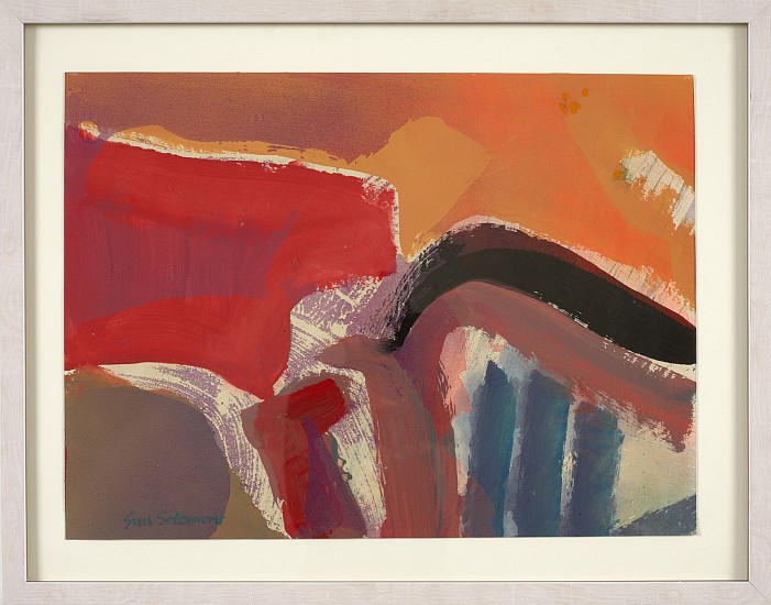Syd Solomon, Lateday | SOLD, 1978
Acrylic and aerosol enamel on hypro paper, 15 1/2 x 20 3/4 in. (39.4 x 52.7 cm)
© Estate of Syd Solomon
SOL-00133