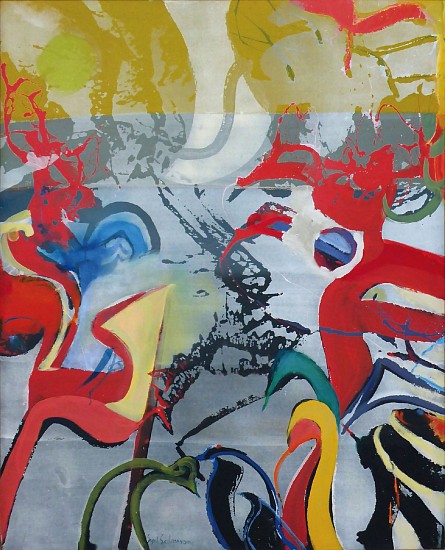Syd Solomon, Mecox Medley, 1987
Acrylic and aerosol enamel on canvas, 60 x 48 in. (152.4 x 121.9 cm)
© Estate of Syd Solomon
SOL-00116
