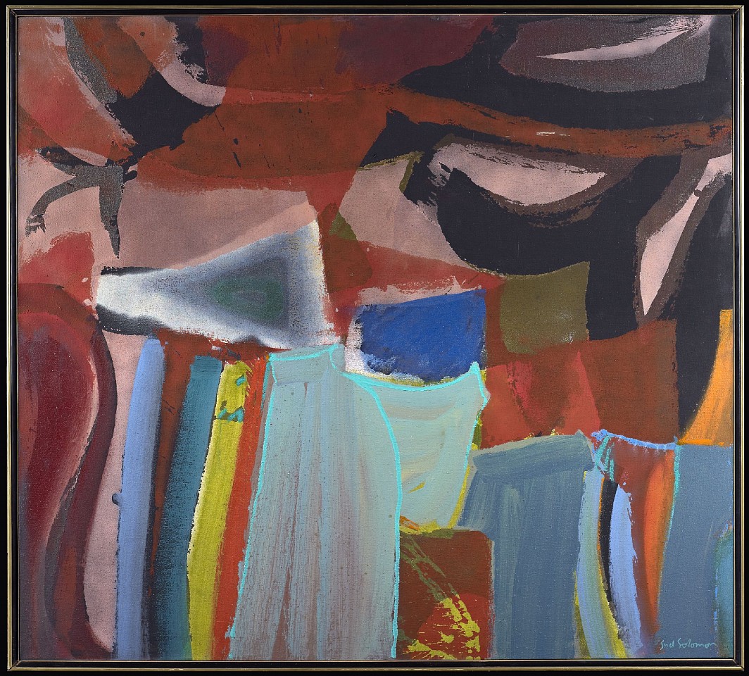 Syd Solomon, Bannerites | SOLD, 1981
Acrylic and aerosol enamel on canvas, 54 x 60 in. (137.2 x 152.4 cm)
© Estate of Syd Solomon
SOL-00066
