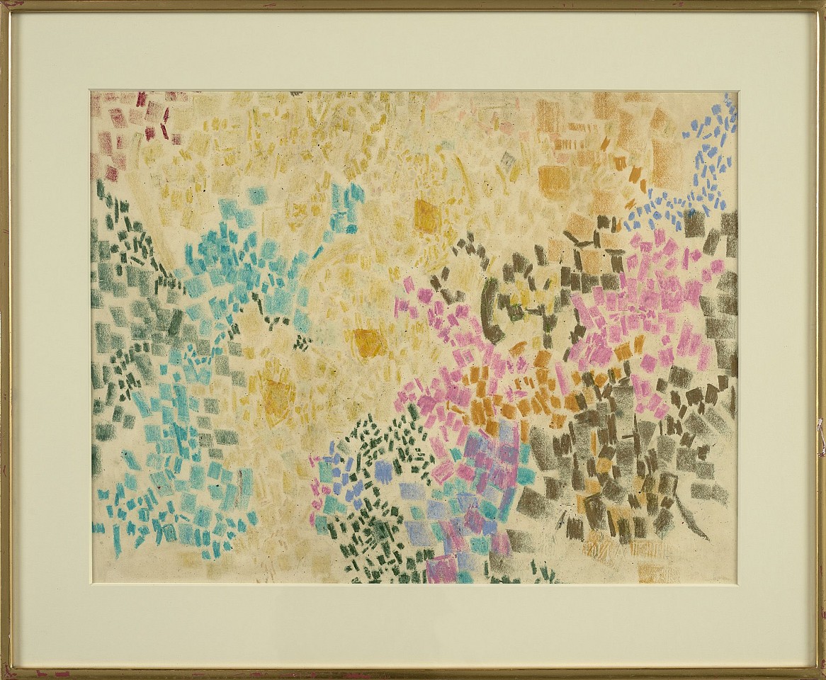 Lynne Drexler, Paperwork #15 | SOLD, 1961
Oil pastel and wash on paper, 19 x 24 5/8 in. (48.3 x 62.5 cm)
DREX-00002