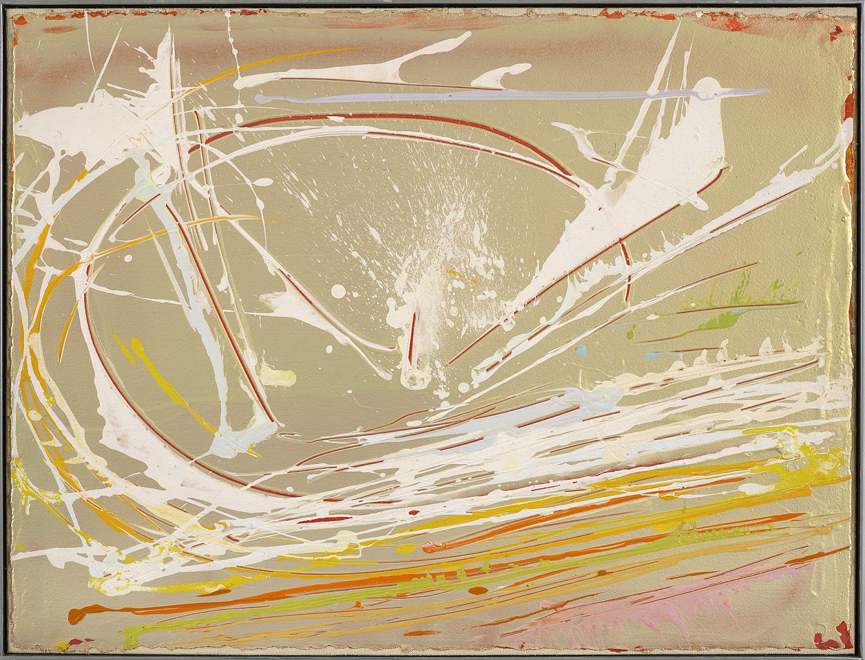 Dan Christensen, Untitled, 1984
Acrylic on paper on linen on board, 23 x 30 1/2 in. (58.4 x 77.5 cm)
CHR-00276