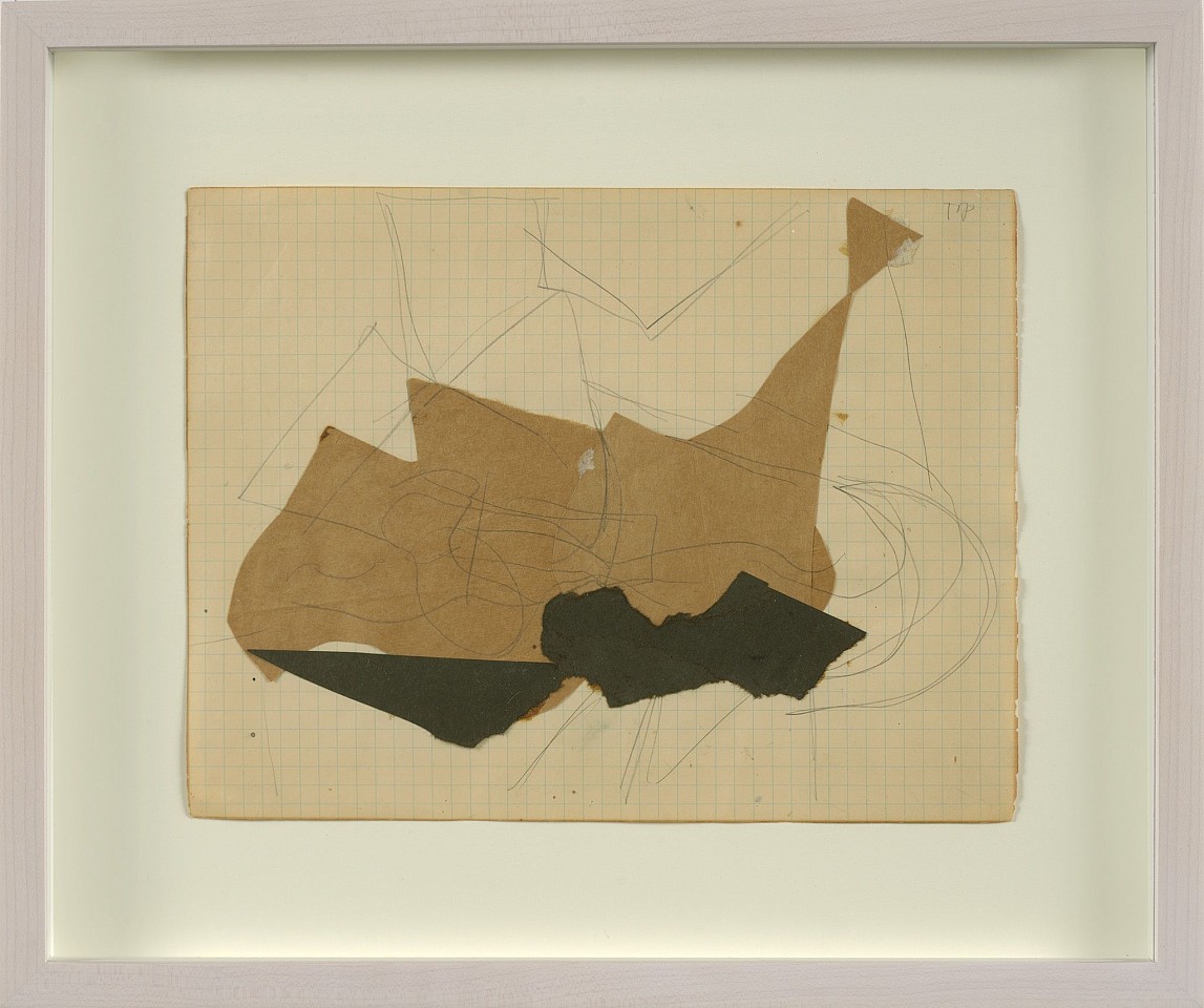 Perle Fine, Untitled, c. 1957
Collage on graph paper, 8 1/2 x 11 in. (21.6 x 27.9 cm)
© A.E. Artworks
FIN-00113