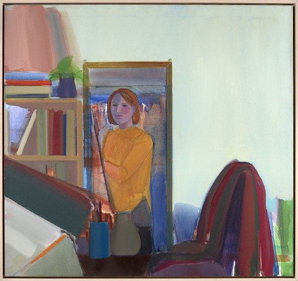 Elizabeth Osborne, Self Portrait in Studio, 1967
Oil on canvas, 56 1/2 x 60 in. (143.5 x 152.4 cm)
OSB-00001