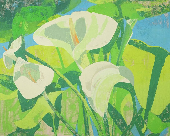 Eric Dever, Calla Lily Morning, 2022
Oil on canvas, 48 x 60 in. (121.9 x 152.4 cm)
DEV-00199