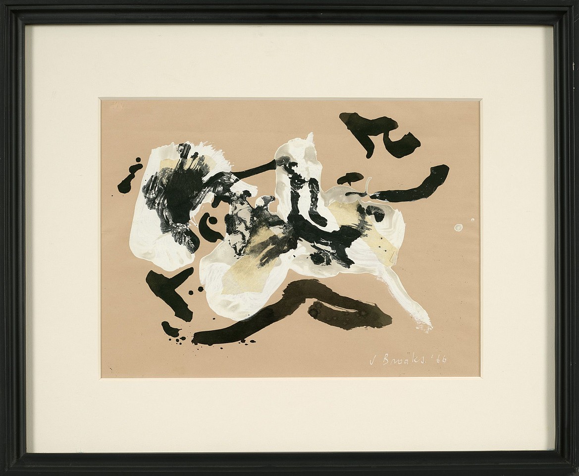 James Brooks, Abstract Composition, 1966
Ink, gouache and collage on toned paper, 16 x 20 1/2 in. (40.6 x 52.1 cm)
BRO-00009