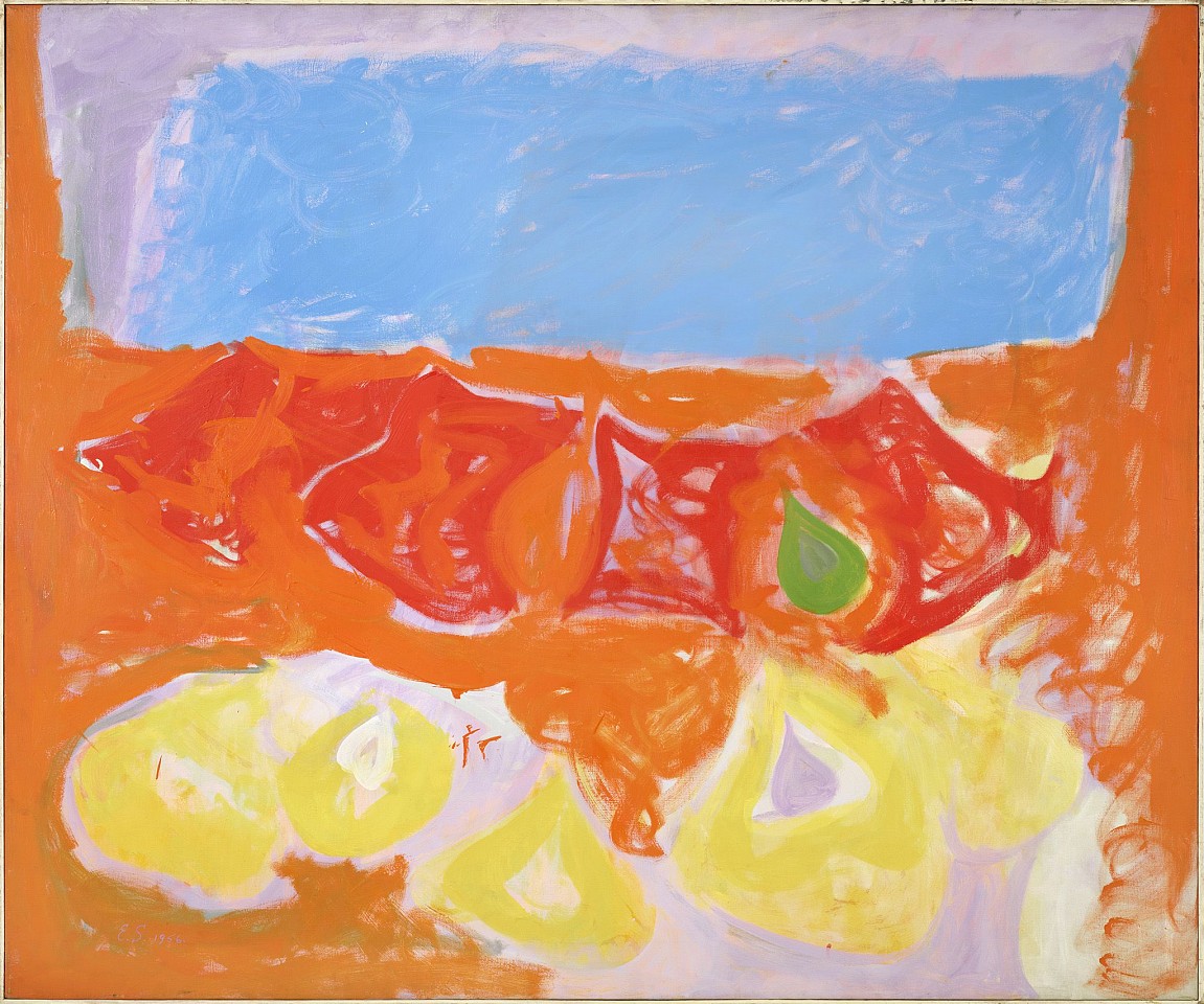 Ethel Schwabacher, Plurabelle, 1956
Oil on linen, 50 1/4 x 60 in. (127.6 x 152.4 cm)
SCHW-00074