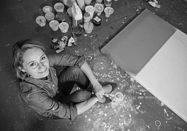 Susan Vecsey in her studio