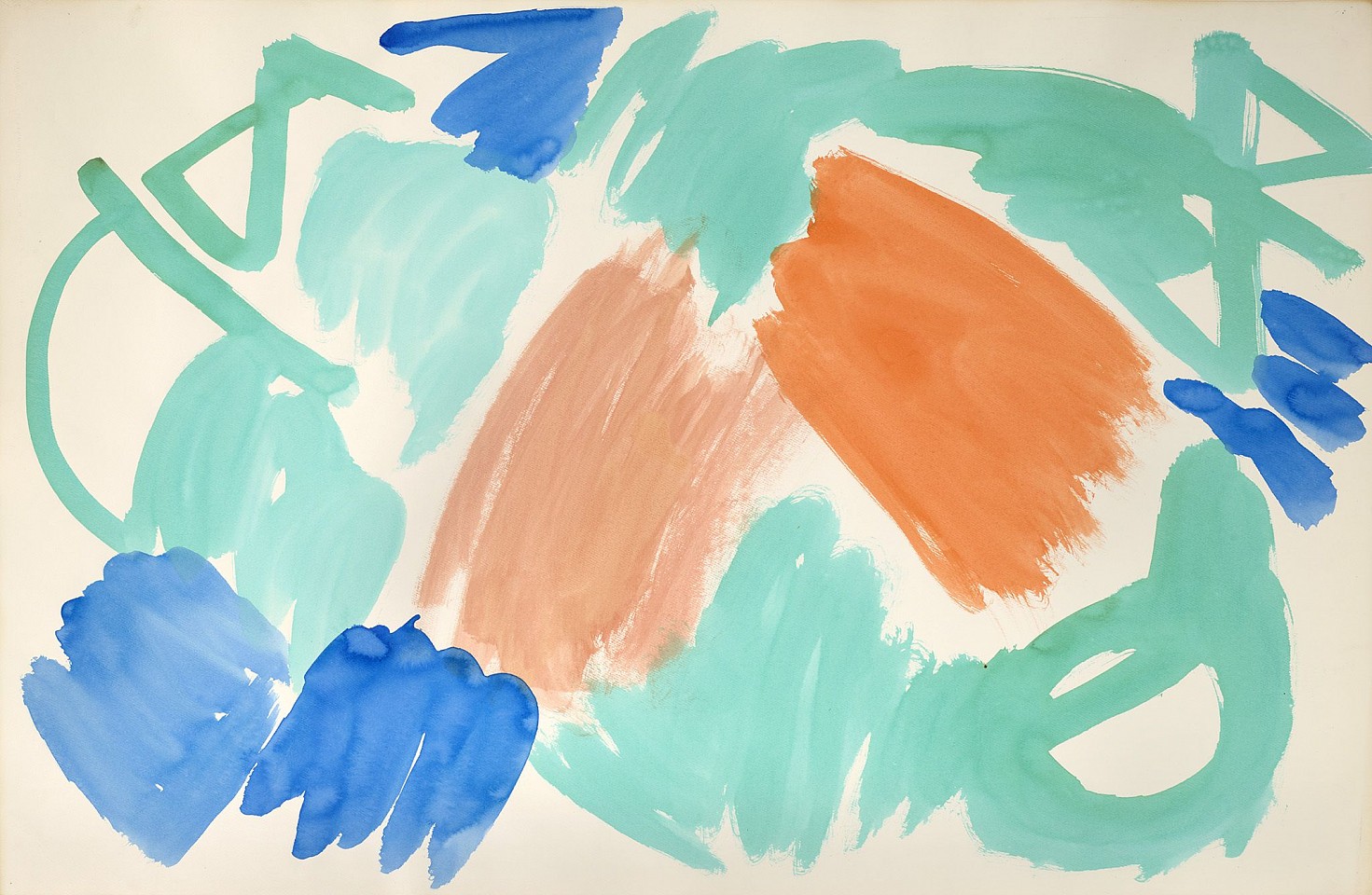 Ethel Schwabacher, Untitled, c. 1960-62
Colored ink on paper, 26 1/8 x 40 in. (66.4 x 101.6 cm)
SCHW-00111