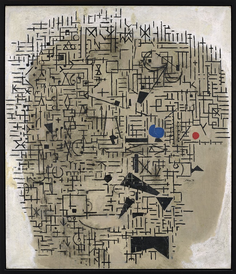 Perle Fine, Bristling | SOLD, 1946
Oil and sand on canvas, 44 x 38 in. (111.8 x 96.5 cm)
FIN-00126