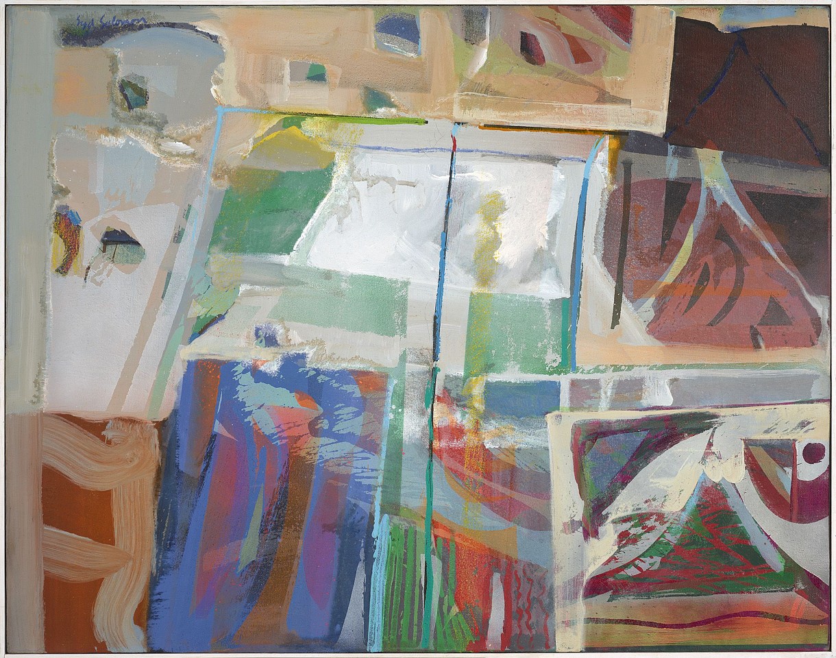 Syd Solomon, Maystart, 1982
Acrylic and aerosol enamel on canvas, 37 1/4 x 47 in. (94.6 x 94 cm)
SOL-00229