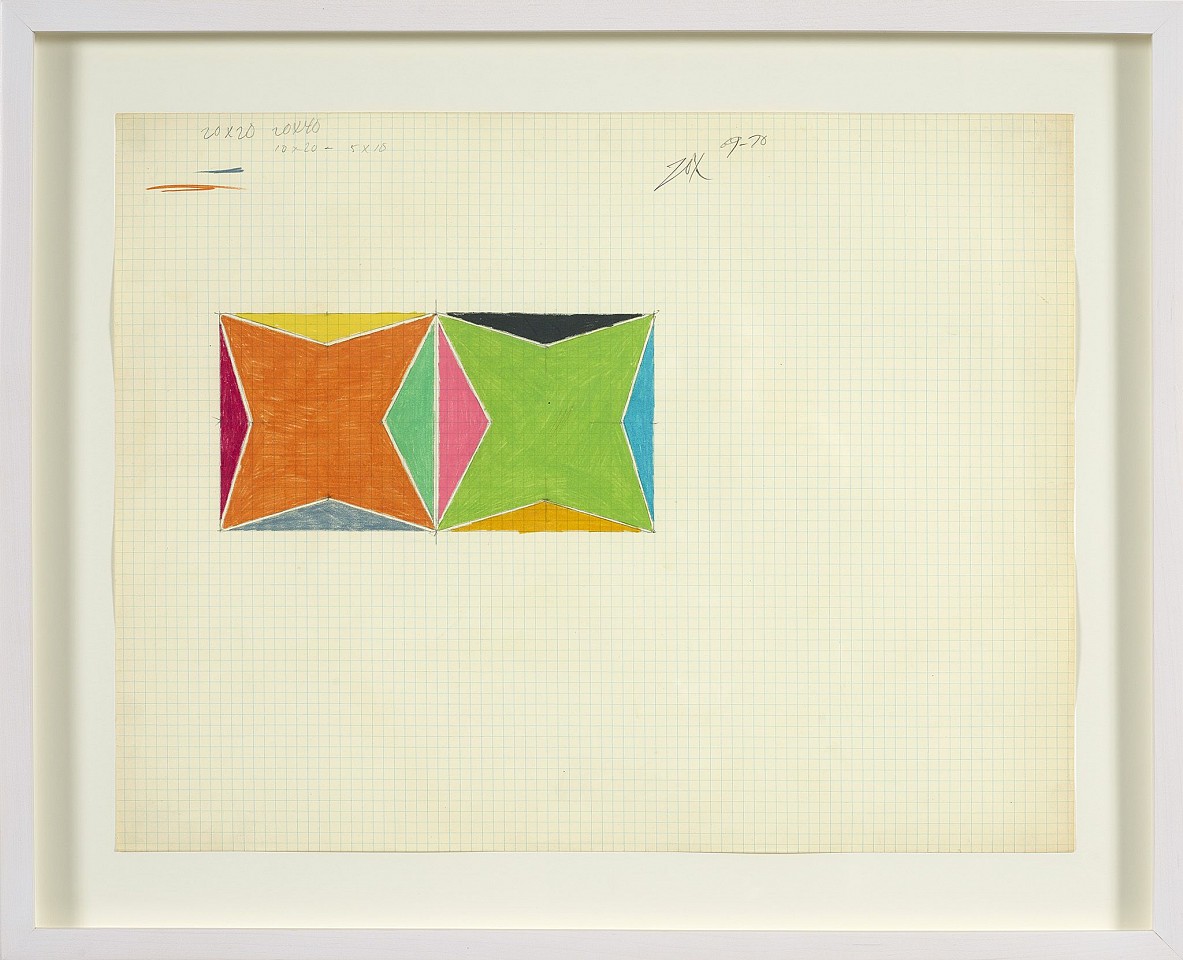 Larry Zox, Untitled, 1969-70
Colored Pencil & Graphite on Paper, 17 1/8 x 22 1/8 in. (43.5 x 56.2 cm)
ZOX-00111