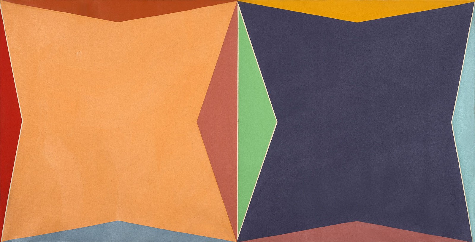 Larry Zox, Untitled, 1969
Acrylic on canvas, 50 x 99 1/2 in. (127 x 252.7 cm)
ZOX-00052