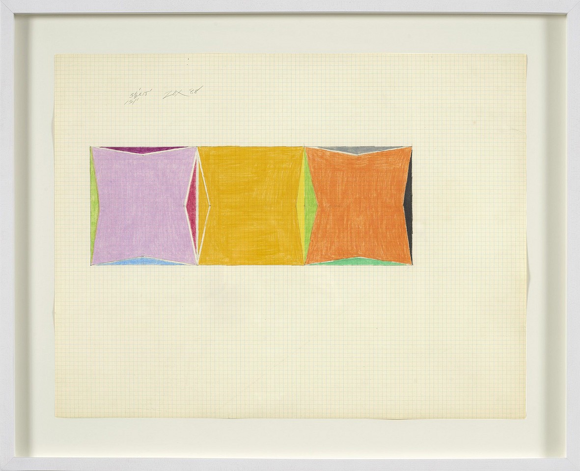Larry Zox, Untitled, 1968
Colored Pencil & Graphite on Paper, 17 x 22 in. (43.2 x 55.9 cm)
ZOX-00116