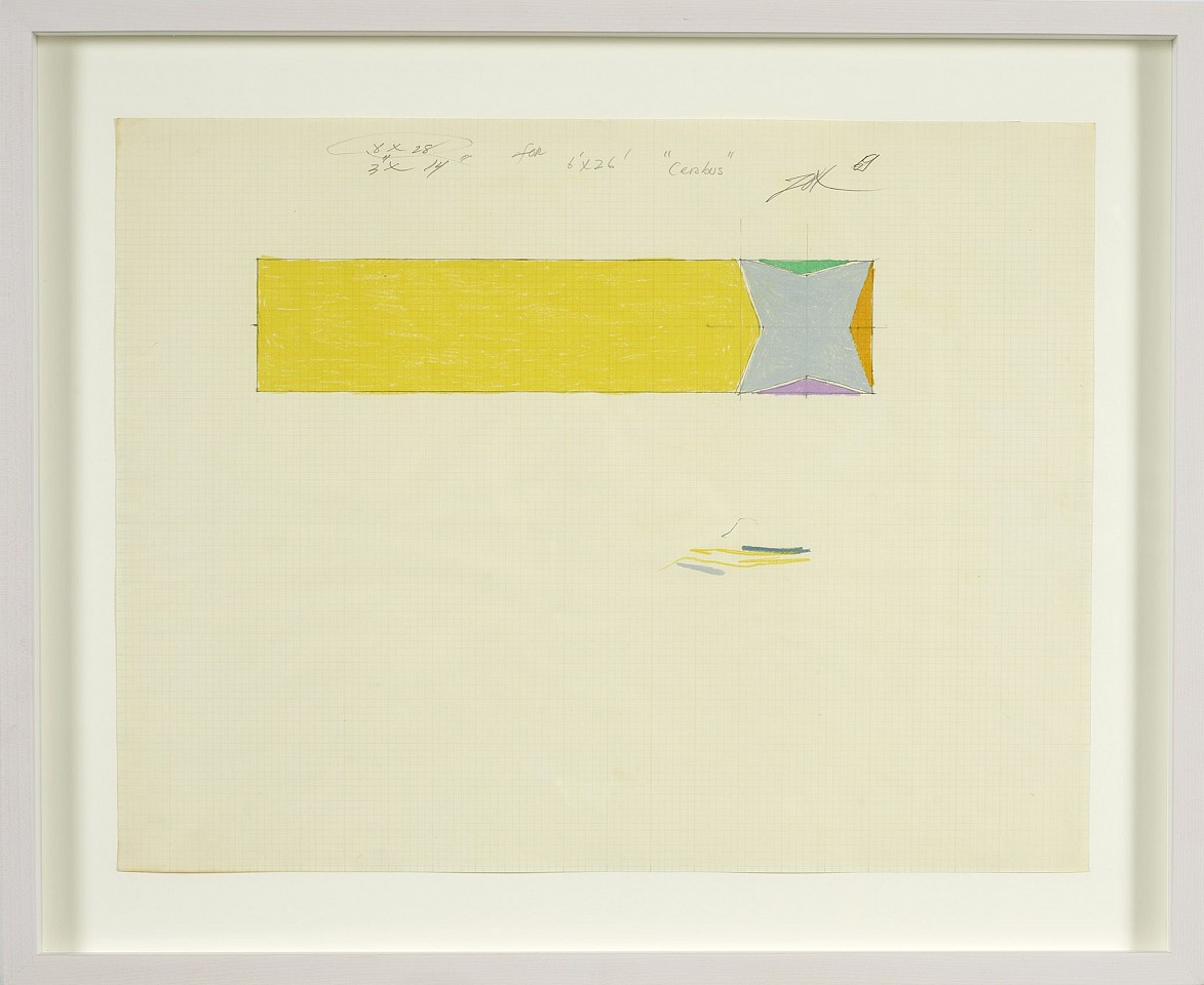 Larry Zox, Study for Ceribus, 1969
Prismacolor and graphite on graph paper, 17 x 22 in. (43.2 x 55.9 cm)
ZOX-00190