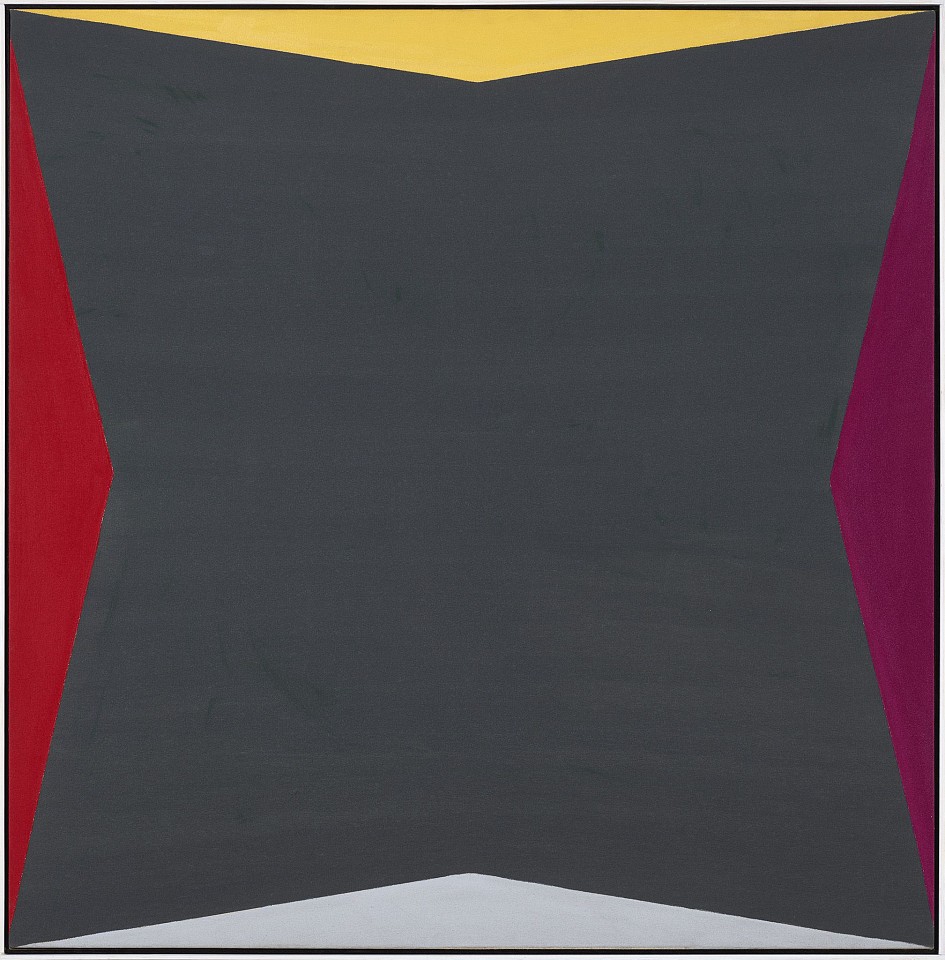 Larry Zox, Single Gemini, c. 1970
Acrylic on canvas, 49 3/4 x 49 in. (126.4 x 124.5 cm)
ZOX-00101
