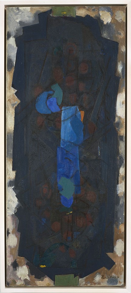 Perle Fine, Contained Dream, 1950
Oil and sand on linen, 41 3/4 x 17 3/4 in. (106 x 45.1 cm)
FIN-00075