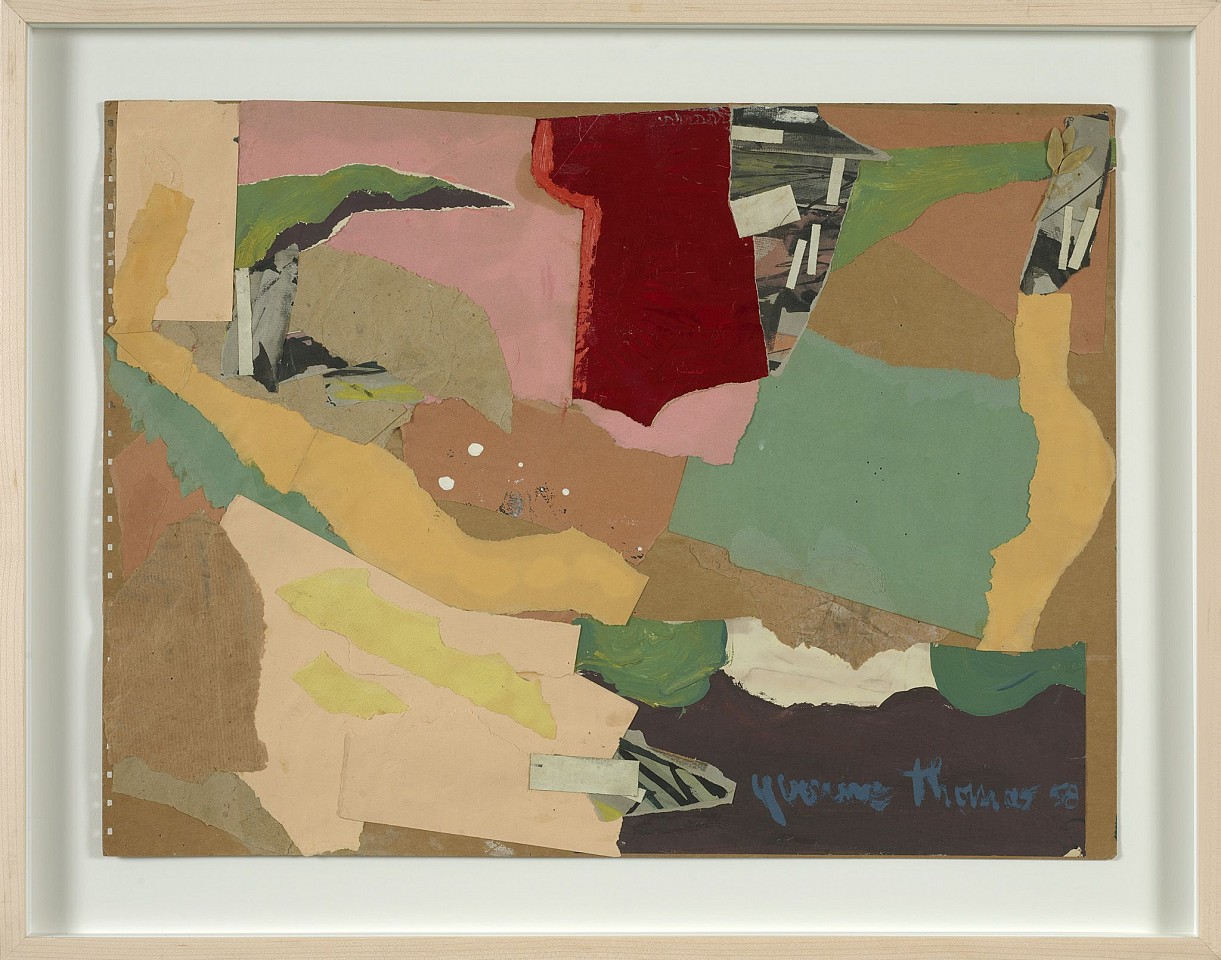 Yvonne Thomas, Untitled, 1958
Mixed media and collage on board, 17 3/4 x 23 3/4 in. (45.1 x 60.3 cm)
THO-00240