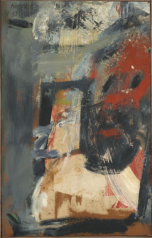 Milton Resnick, Untitled, (Portrait of Ibram Lassaw), 1955
Oil on canvas, 14 x 9 x 7/8 in. (35.6 x 22.9 x 2.2 cm)
RES-00001