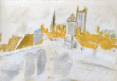 Janice Biala, Untitled (Notre Dame), c.1965
Oil pastel and pencil on paper, 9 1/2 x 12 1/2 in. (24.1 x 31.8 cm)
BIAL-00056