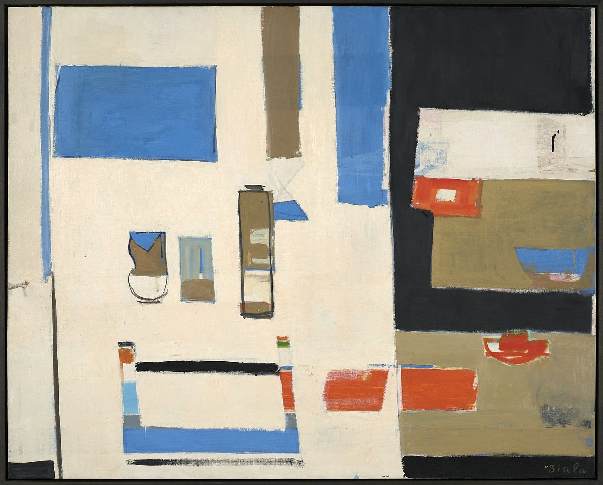 Janice Biala, Nature morte, 1969
Oil on linen, 51 x 63 5/8 in. (129.5 x 161.6 cm)
BIAL-00008