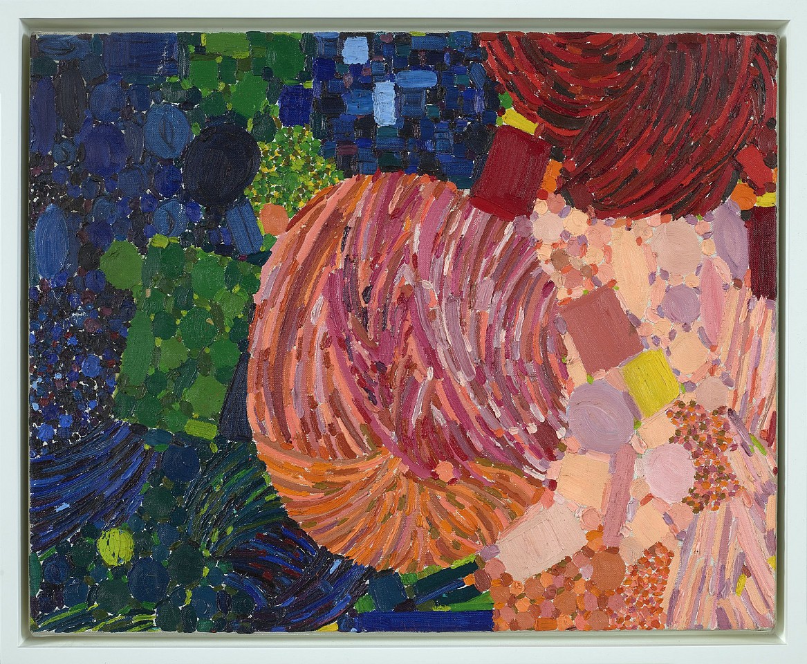 Lynne Drexler, Spent Ball, 1967
Oil on linen, 16 x 19 3/4 in. (40.6 x 50.2 cm)
DREX-00055