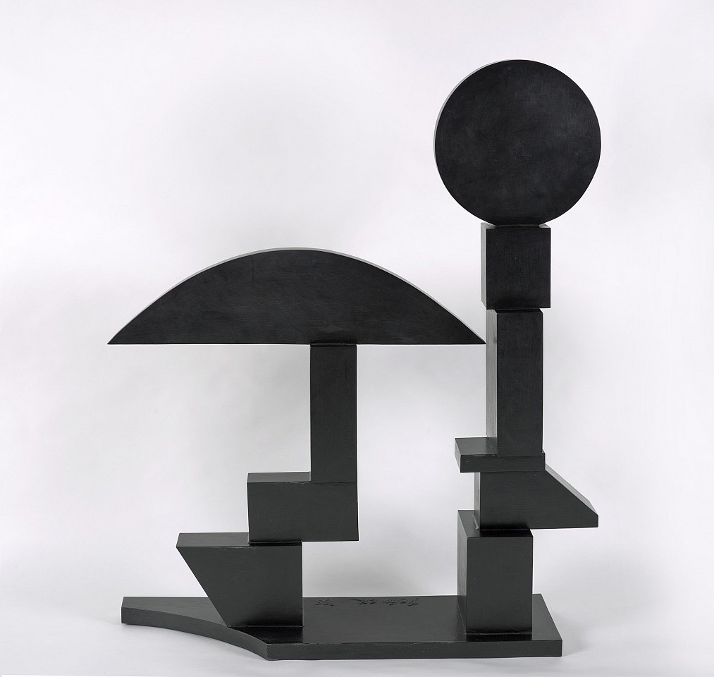 Dorothy Dehner, Couple, 1988
Painted black steel, 54 3/4 x 46 x 12 in. (139.7 x 121.9 x 30.5 cm)
DEH-00055