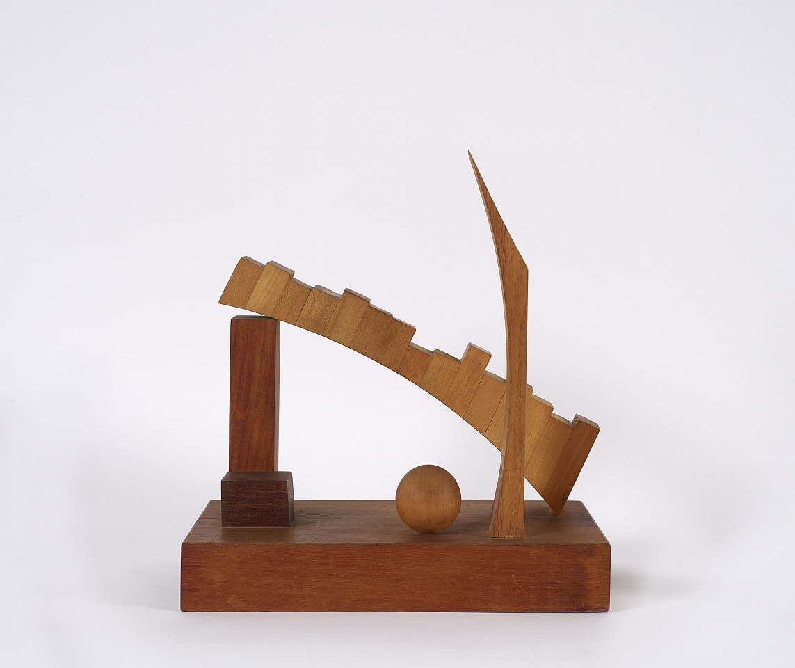 Dorothy Dehner, The Ball (The Ball in a Landscape), 1978
Wood construction, 13 1/2 x 12 1/2 x 6 3/4 in. (34.3 x 31.8 x 17.1 cm)
DEH-00075