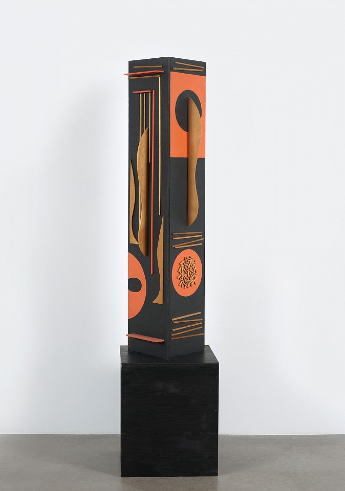 Dorothy Dehner, Untitled (I Ching), 1975
Wood and acrylic, 66 1/2 x 15 1/2 x 13 1/2 in. (168.9 x 39.4 x 34.3 cm)
DEH-00078