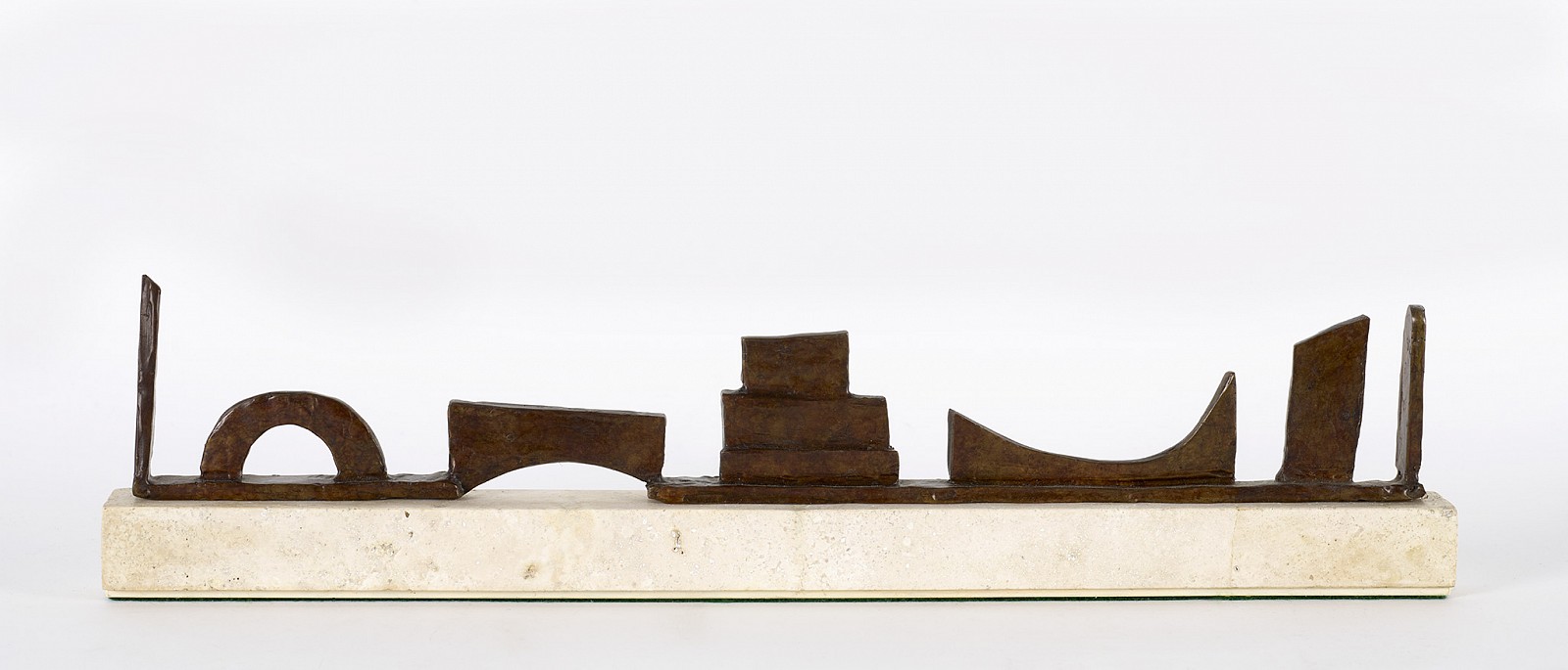 Dorothy Dehner, Aspect of the City, 1968
Bronze on travertine base, 4 1/4 x 18 x 1 1/4 in. (10.8 x 45.7 x 3.2 cm)
DEH-00118