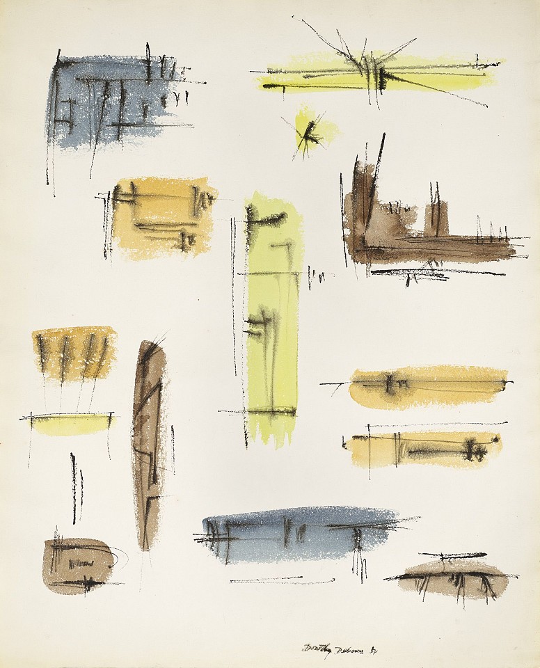 Dorothy Dehner, Untitled, 1954
Ink and watercolor on paper, 24 x 19 1/2 in. (61 x 49.5 cm)
DEH-00053