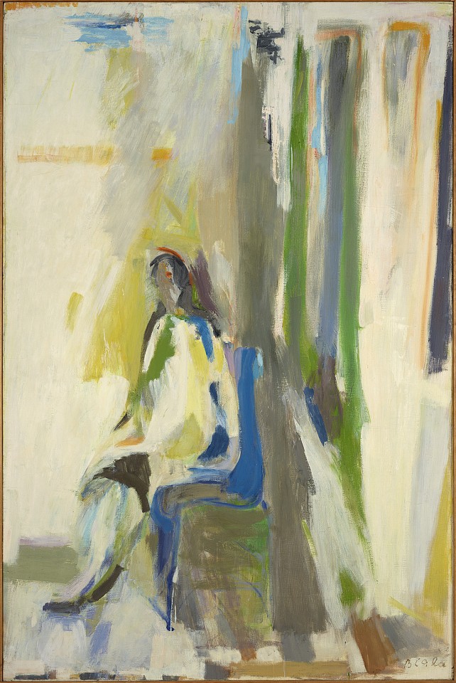 Janice Biala, Marguerita Aguayo dans L'Atelier (Marguerita Aguayo in the studio), 1961
Oil on canvas, 76 3/4 x 51 in.