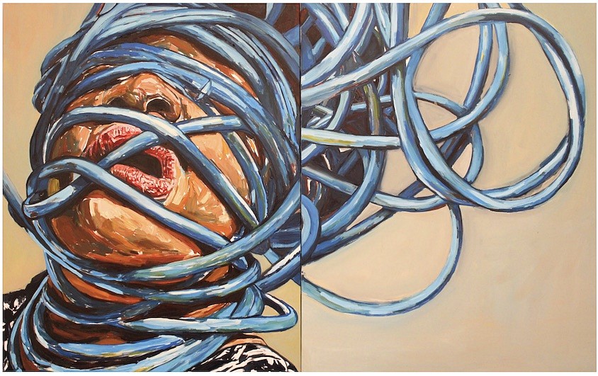 Beverly McIver, Entangled #1, 2024
Oil on canvas,  (60 x 96 cm)
MCI-00086